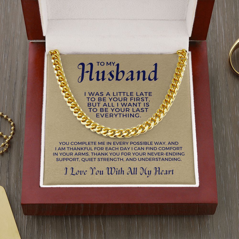 Gift For Husband | Last Everything Cuban Link Chain 0696T9