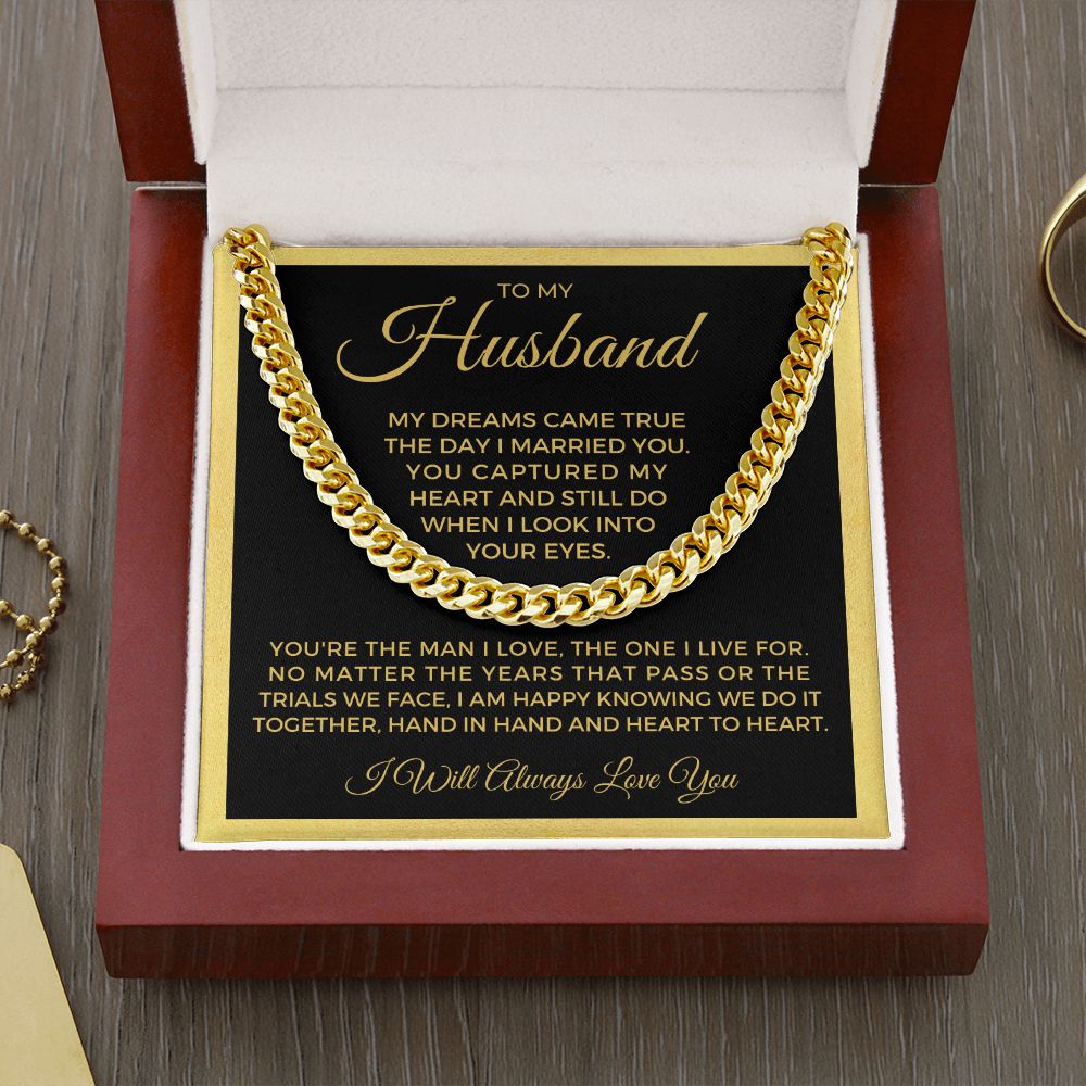 Gift For Husband | I Live For Cuban Link Chain 0699T11