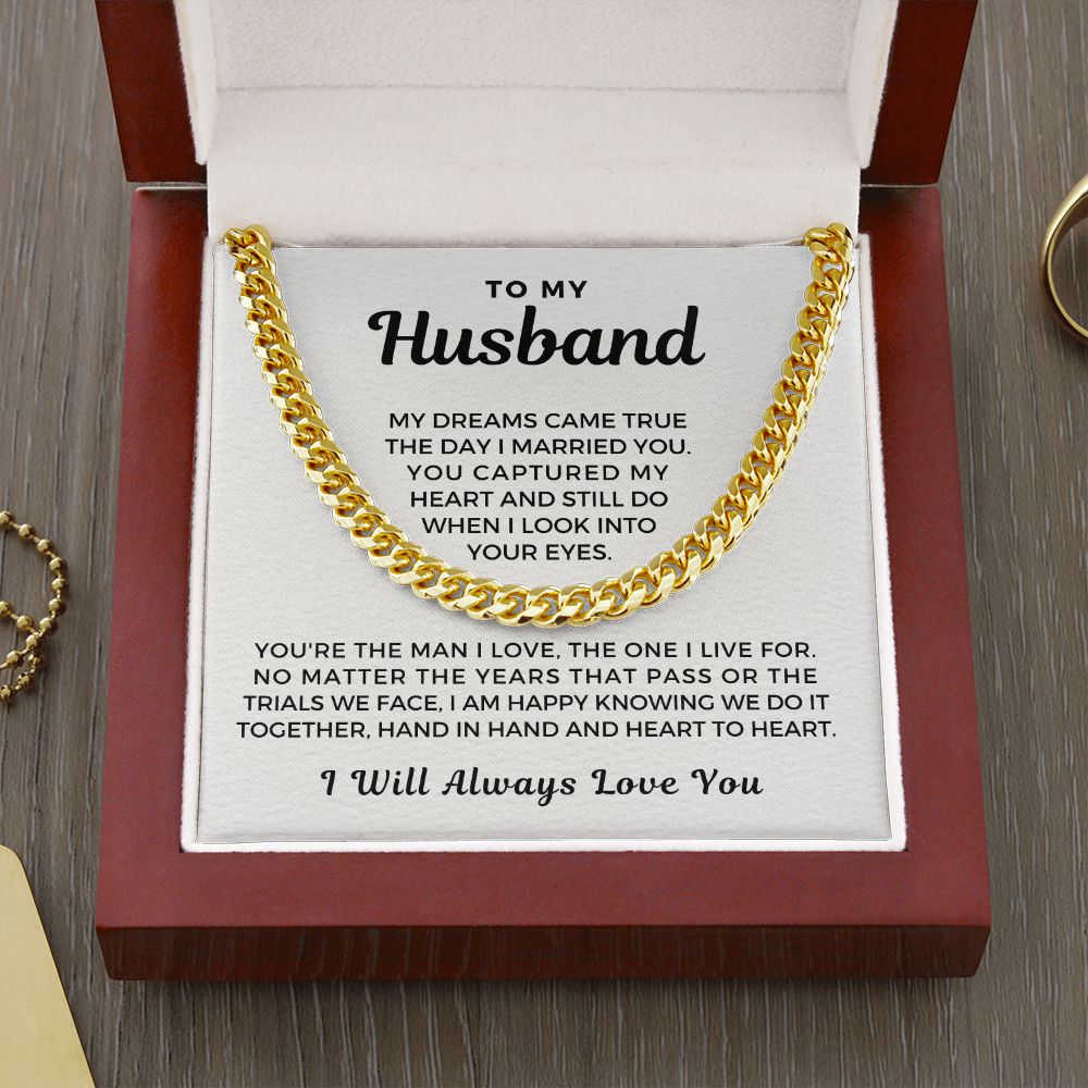 Gift For Husband | I Live For Cuban Link Chain 0699T1