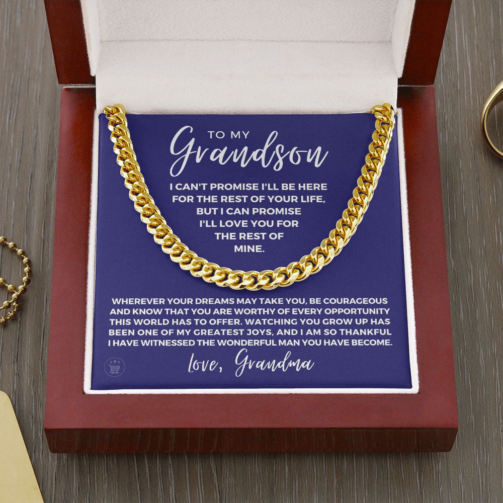 Grandson Gift from Grandma | Greatest Joys Cuban Link Chain 0603T6