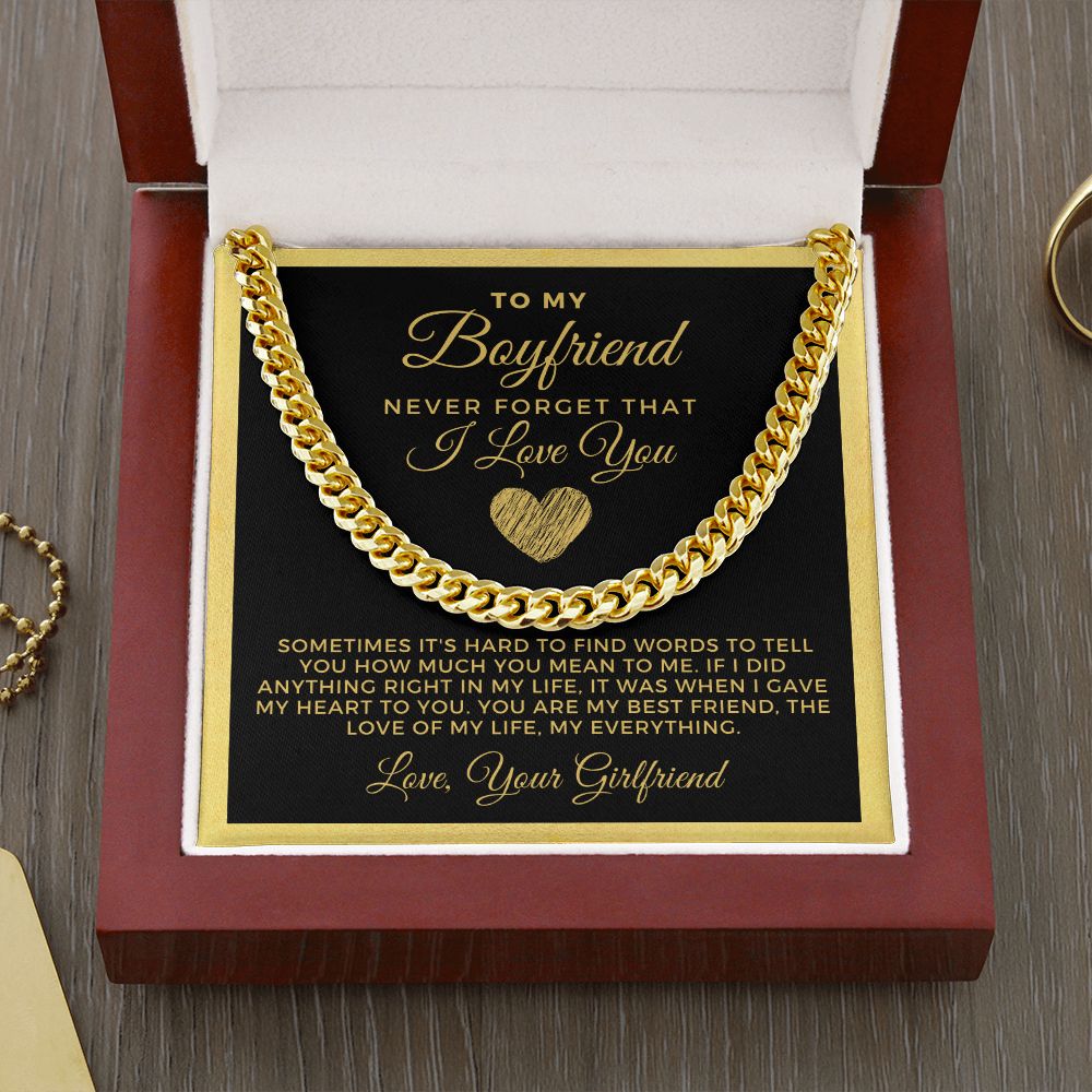Gift For Boyfriend | Love Of My Life Cuban Link Chain 0770T7C
