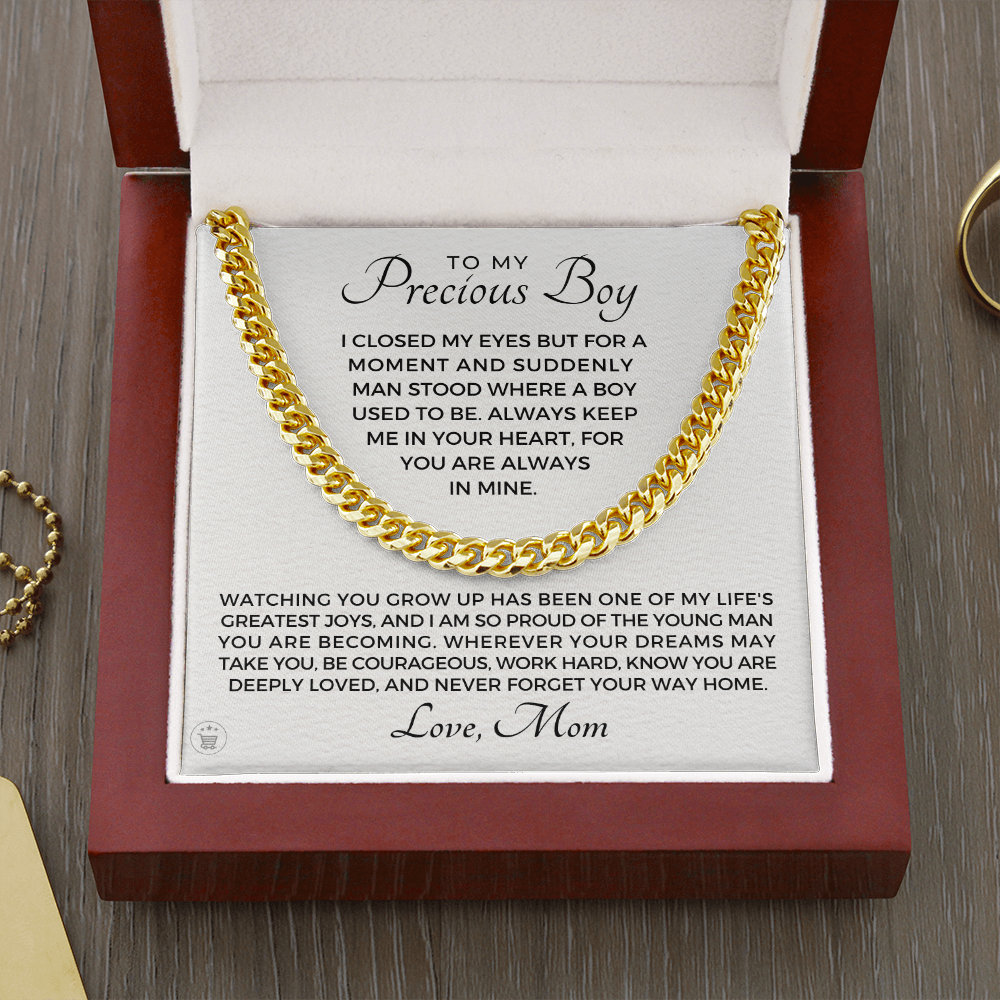 Gift for Adult Son From Mom | Your Way Home Cuban Link Chain 0597T1