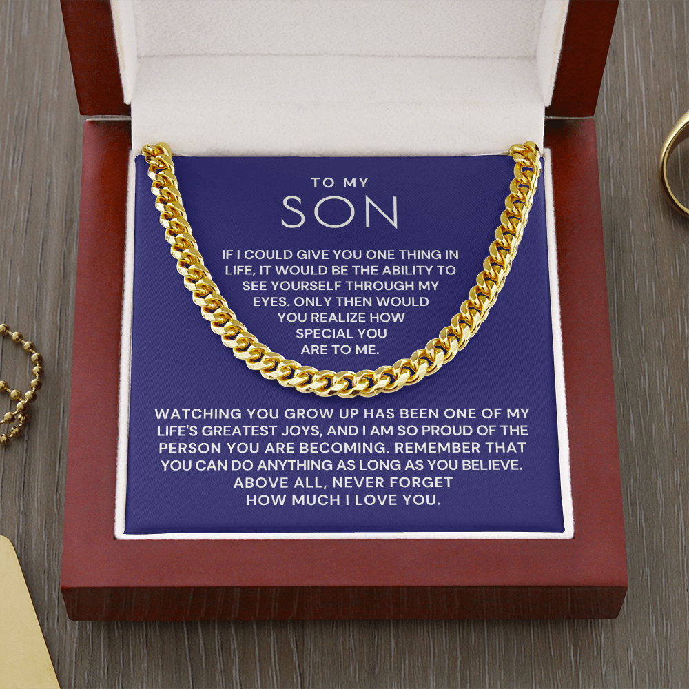 Gift for Adult Son From Mom | Special Cuban Link Chain 0593T15