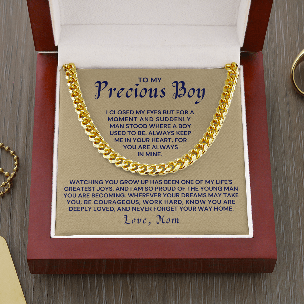 Gift for Adult Son From Mom | Your Way Home Cuban Link Chain 0597T9