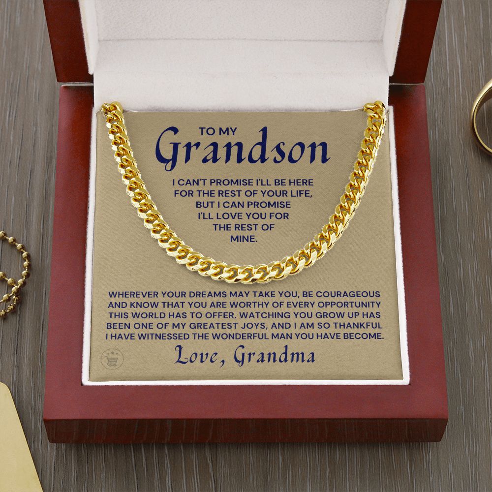 Grandson Gift from Grandma | Greatest Joys Cuban Link Chain 0603T9