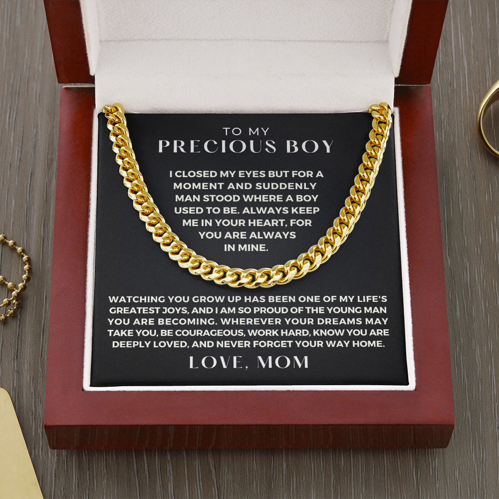 Gift for Adult Son From Mom | Your Way Home Cuban Link Chain 0597T4