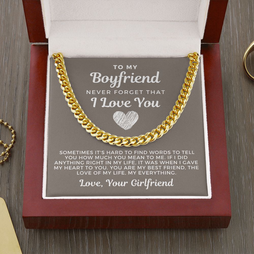 Gift For Boyfriend | Love Of My Life Cuban Link Chain 0770T2C