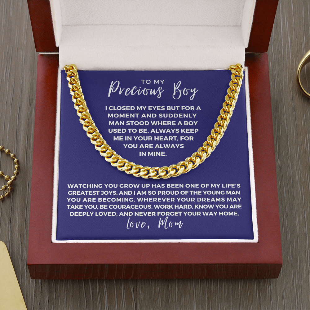 Gift for Adult Son From Mom | Your Way Home Cuban Link Chain 0597T6