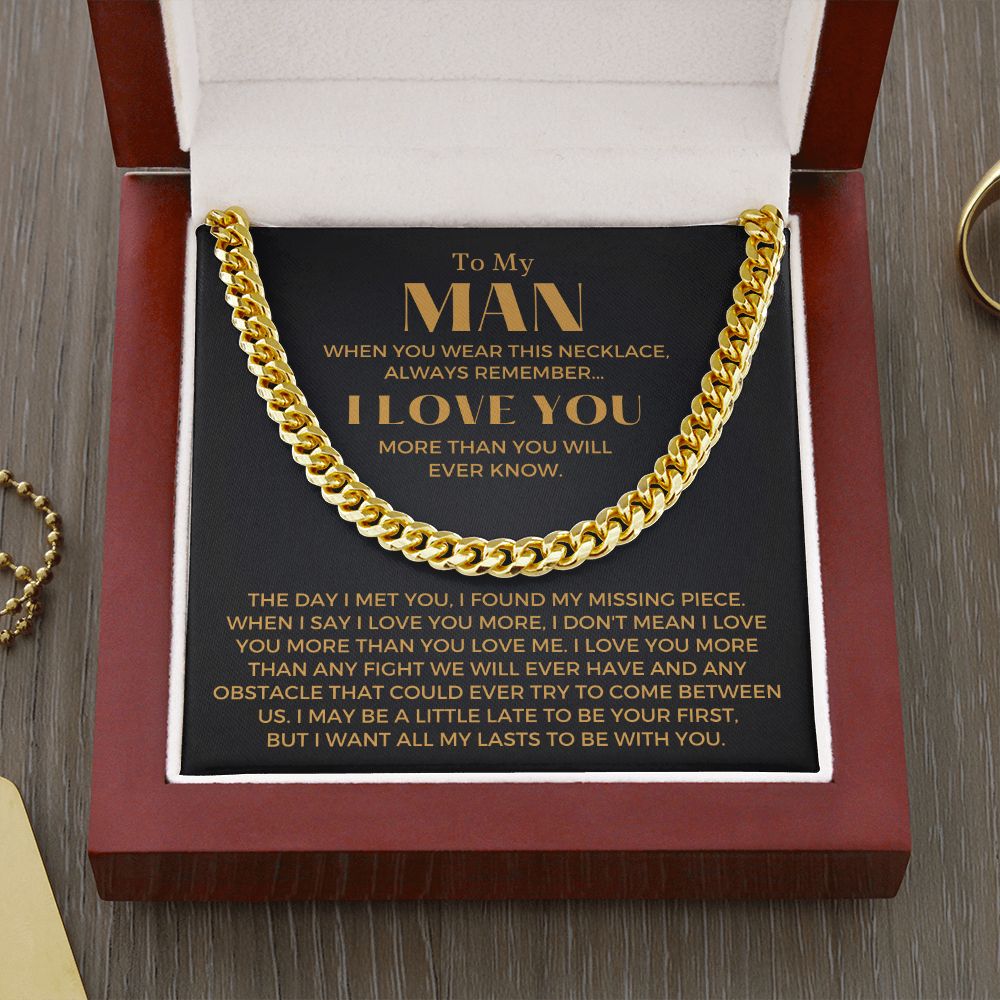 Soulmate Gift | To My Man Cuban Link Chain 0729T6C