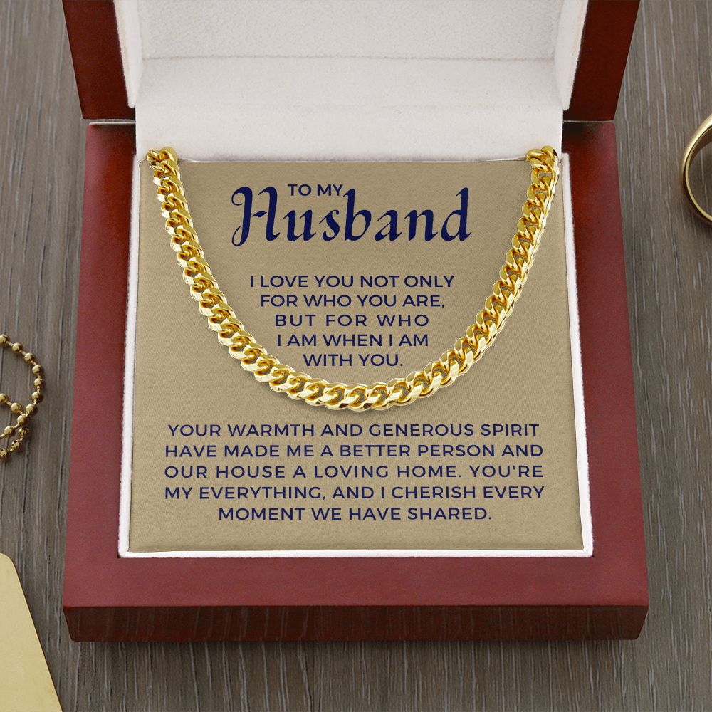 Gift For Husband | My Everything Cuban Link Chain 0698T9