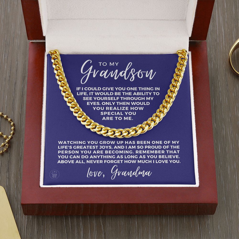 Grandson Gift from Grandma | Special Cuban Link Chain 0601T6