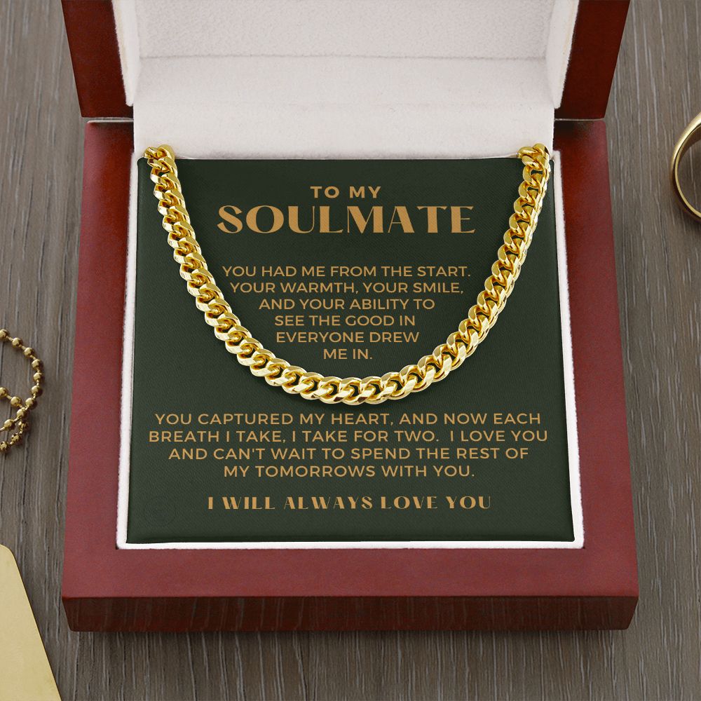Soulmate Gift | Each Breath Cuban Link Chain 0573T10