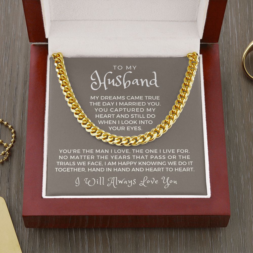 Gift For Husband | I Live For Cuban Link Chain 0699T7