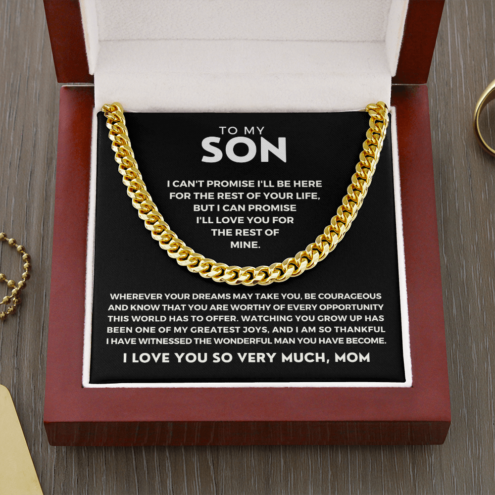 Gift for Adult Son From Mom | Greatest Joys Cuban Link Chain 0595T5