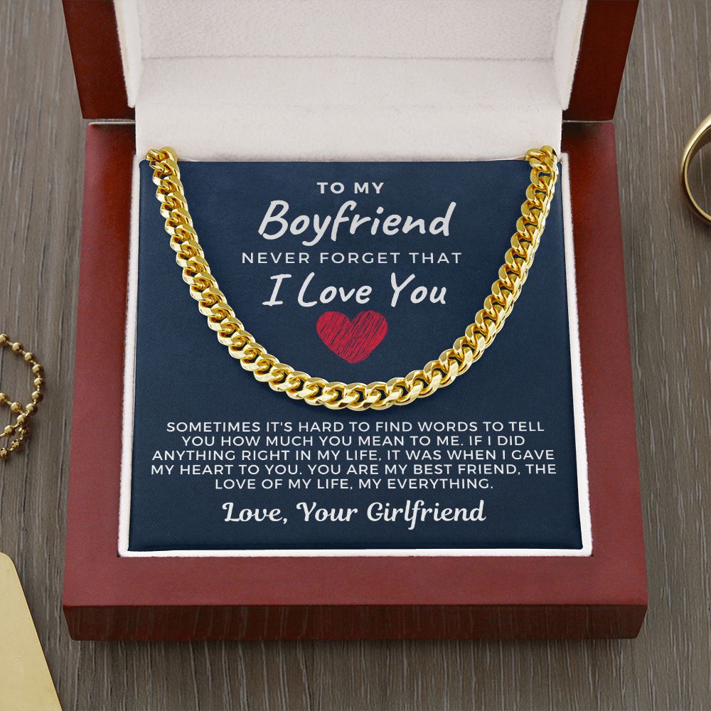 Gift For Boyfriend | Love Of My Life Cuban Link Chain 0770T11C
