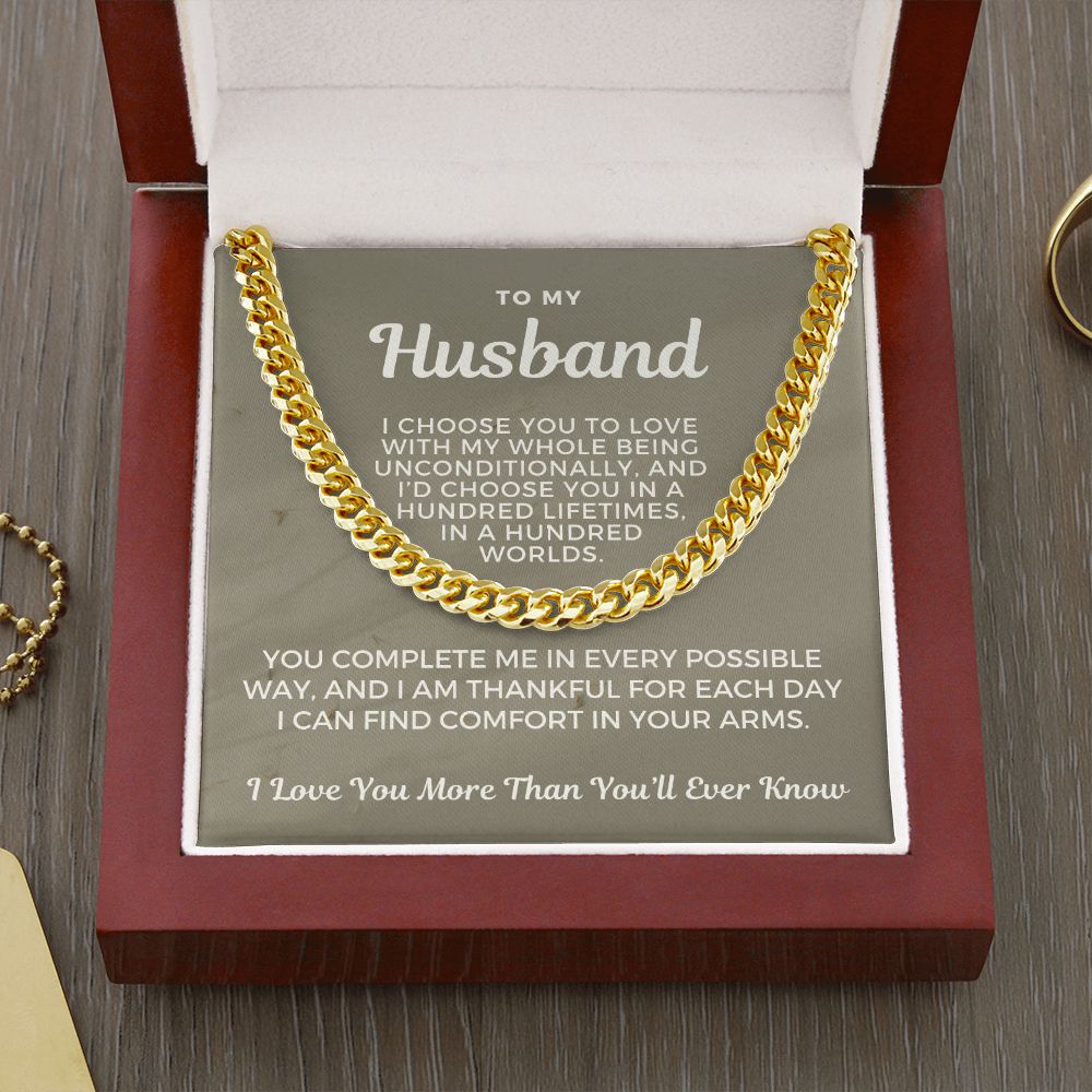 Gift For Husband | I Choose Cuban Link Chain 0695T15