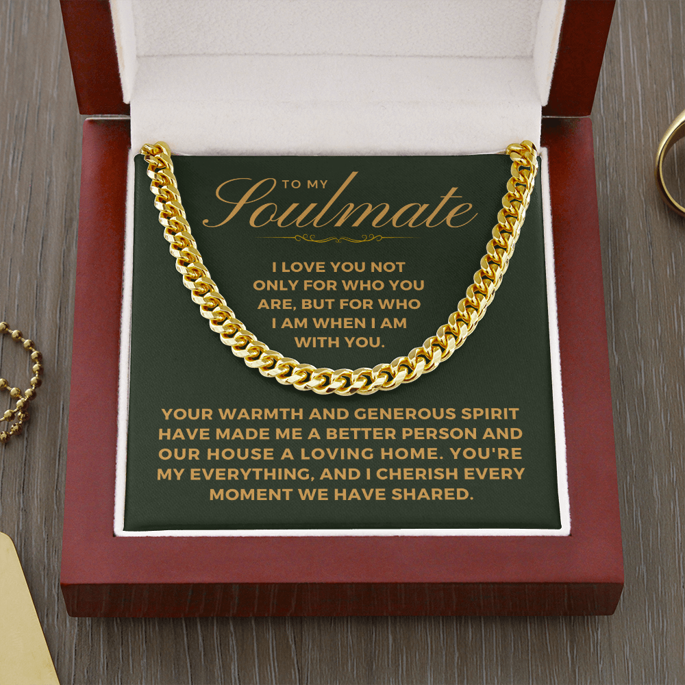 Soulmate Gift | My Everything Cuban Link Chain 0567T9