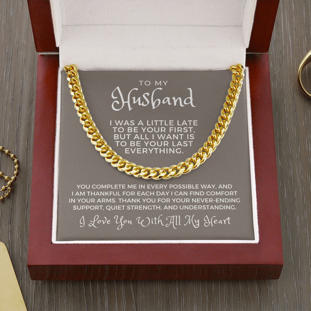 Gift For Husband | Last Everything Cuban Link Chain 0696T7