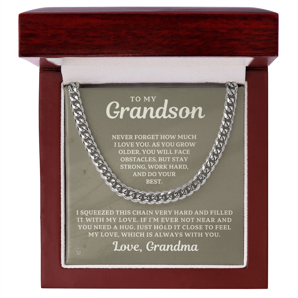 Grandson Gift from Grandma | Best Things Cuban Link Chain 0614T15