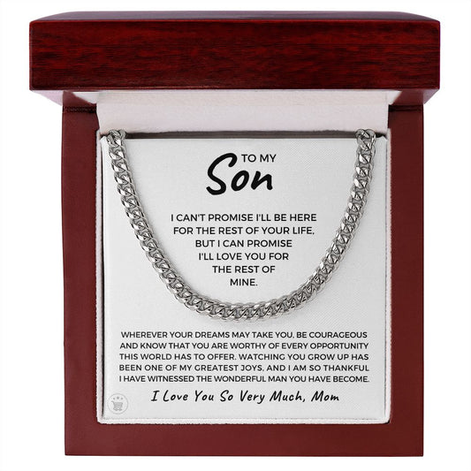 Gift for Adult Son From Mom | Greatest Joys Cuban Link Chain 0595T20