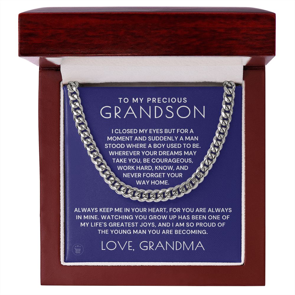 Grandson Gift from Grandma | Your Way Home Cuban Link Chain 0613T14