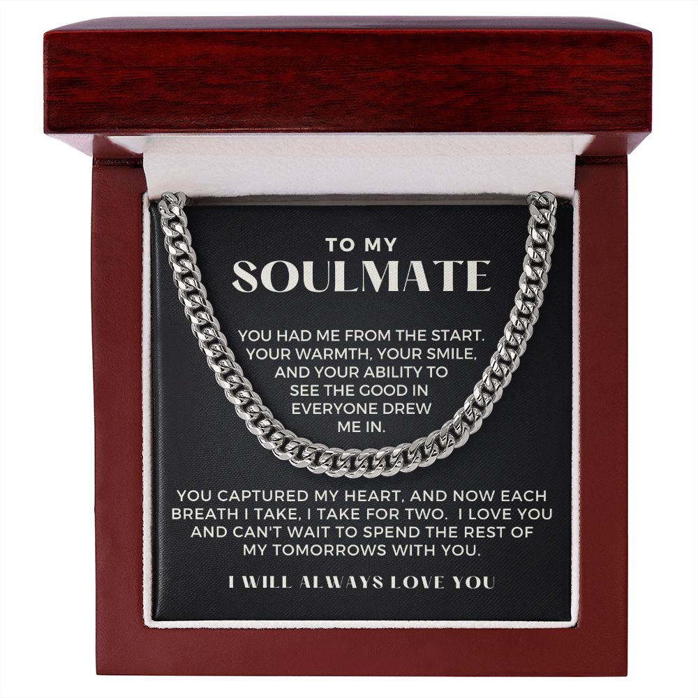 Soulmate Gift | Each Breath Cuban Link Chain 0573T9