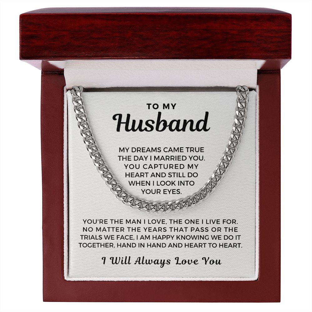 Gift For Husband | I Live For Cuban Link Chain 0699T1