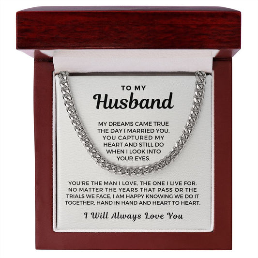Gift For Husband | I Live For Cuban Link Chain 0699T1