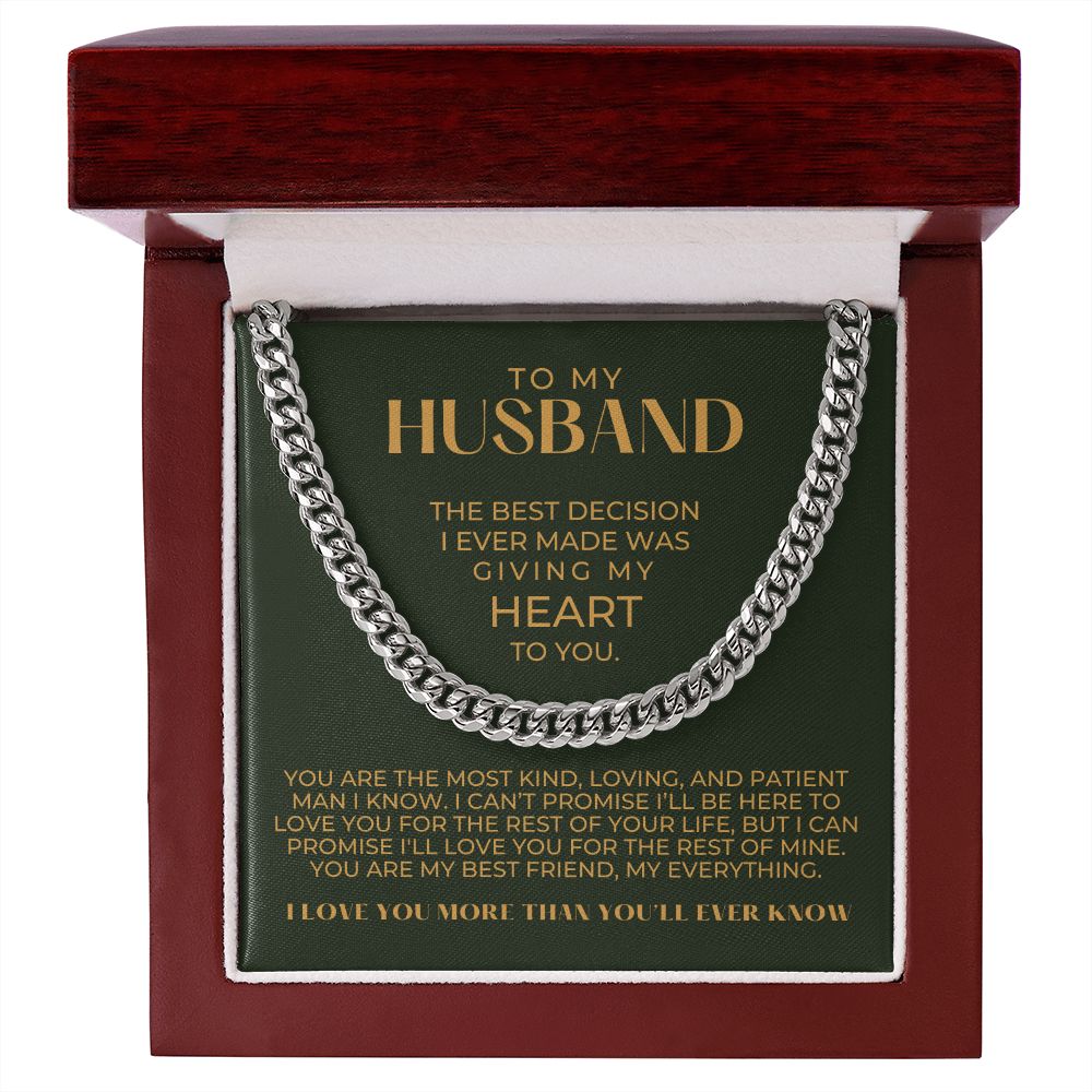Gift For Husband | Promise Cuban Link Chain 0692T13