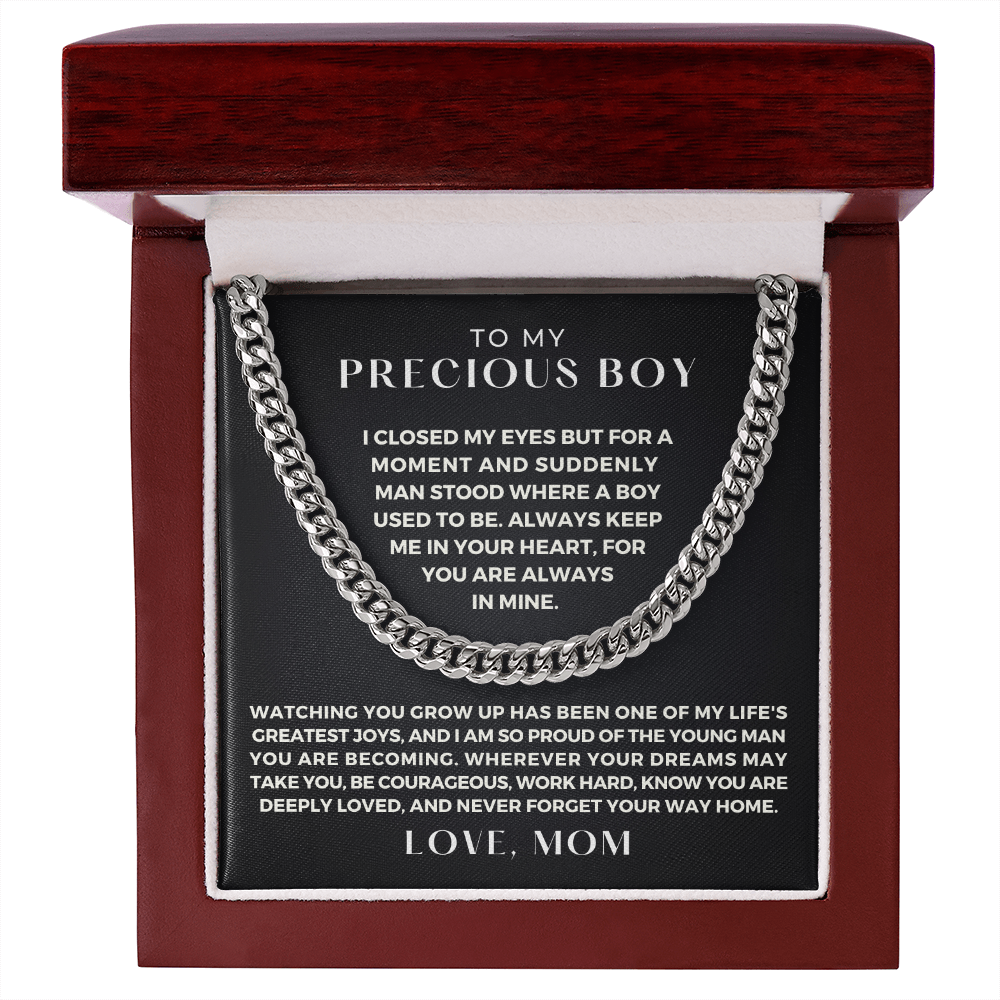 Gift for Adult Son From Mom | Your Way Home Cuban Link Chain 0597T4