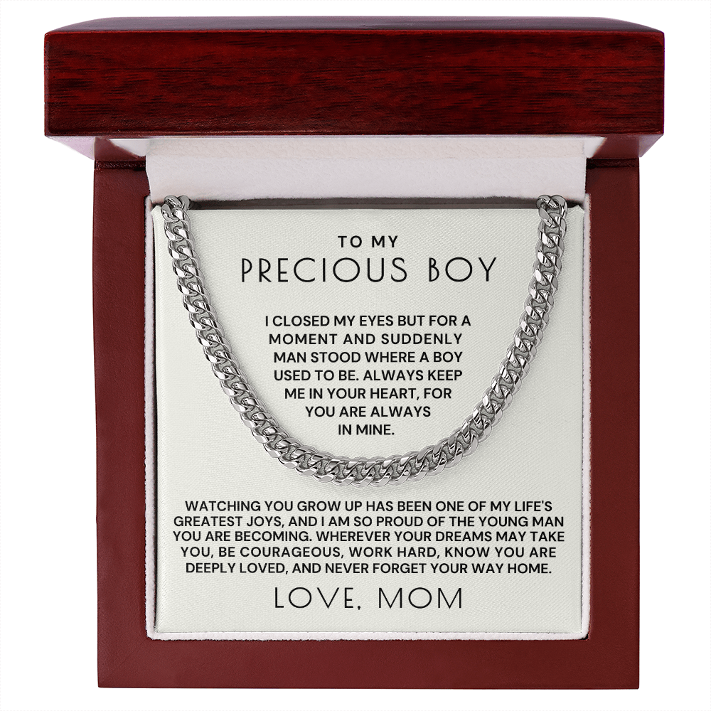Gift for Adult Son From Mom | Your Way Home Cuban Link Chain 0597T16