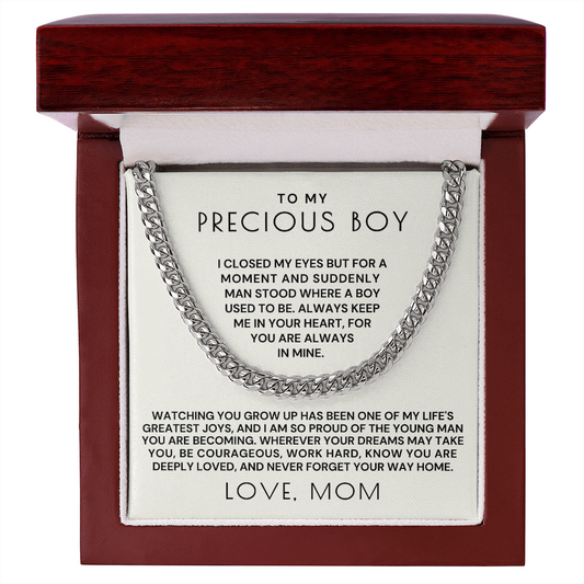 Gift for Adult Son From Mom | Your Way Home Cuban Link Chain 0597T16