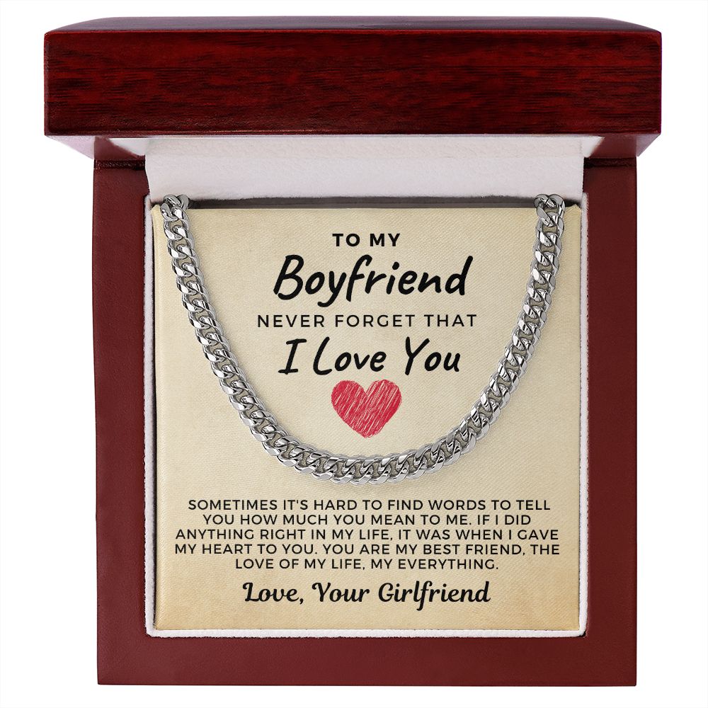 Gift For Boyfriend | Love Of My Life Cuban Link Chain 0770T10C