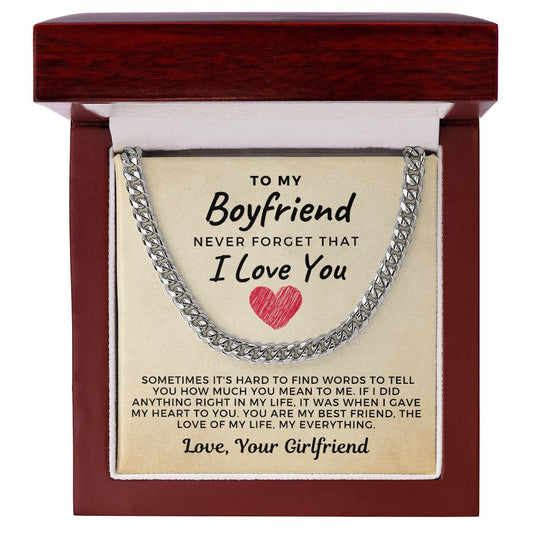 Gift For Boyfriend | Love Of My Life Cuban Link Chain 0770T10C