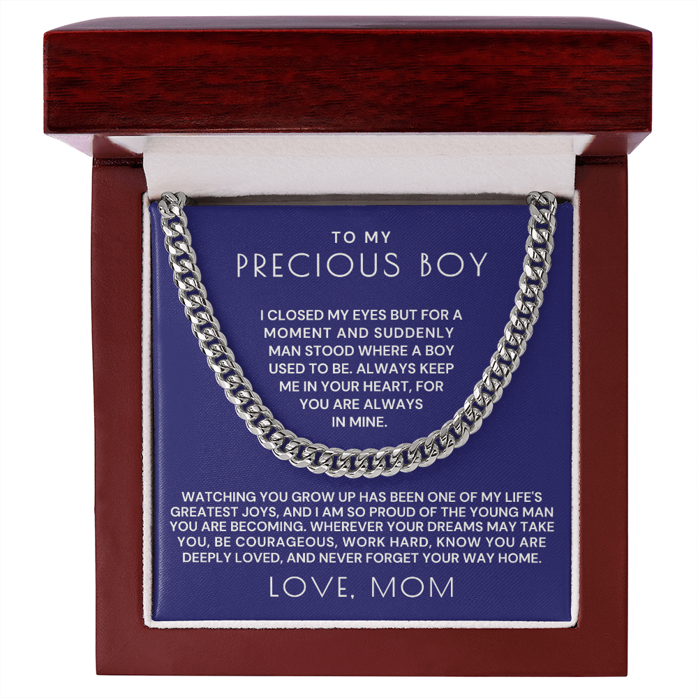 Gift for Adult Son From Mom | Your Way Home Cuban Link Chain 0597T15