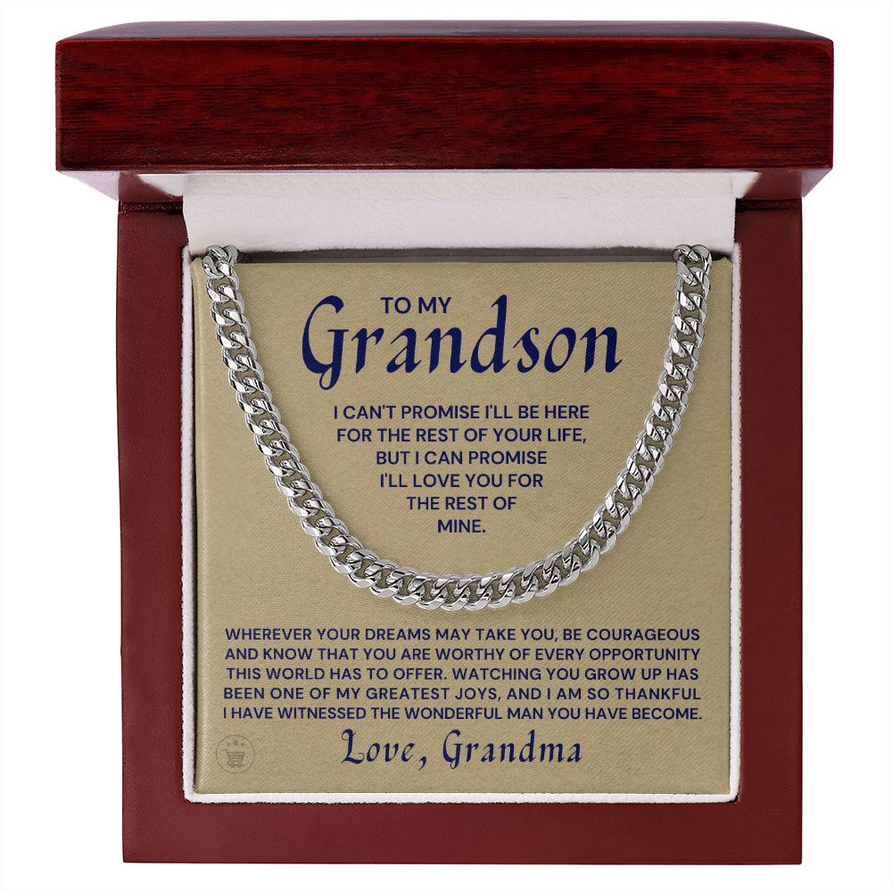 Grandson Gift from Grandma | Greatest Joys Cuban Link Chain 0603T9