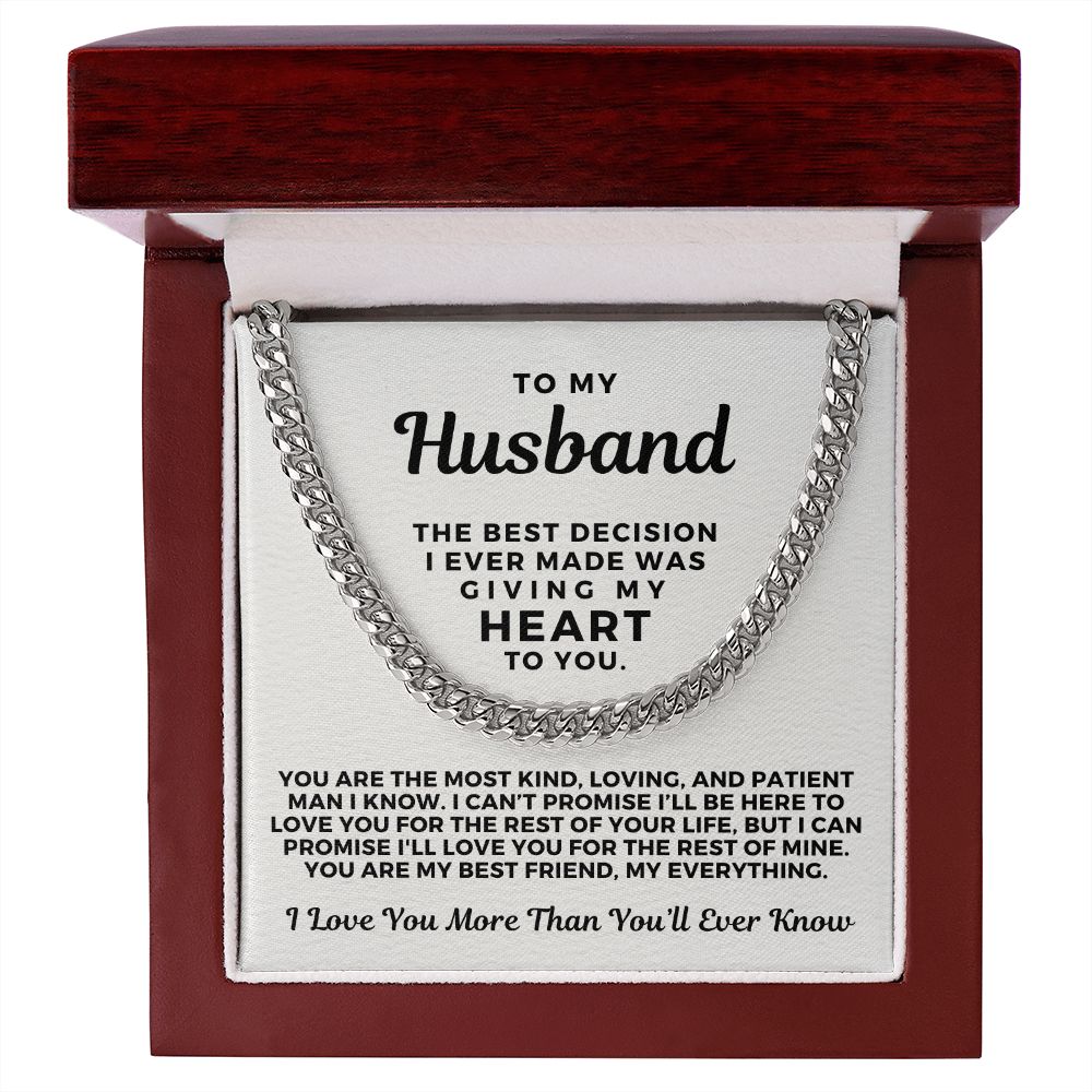 Gift For Husband | Promise Cuban Link Chain 0692T1