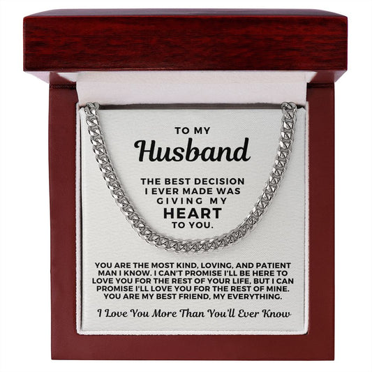 Gift For Husband | Promise Cuban Link Chain 0692T1