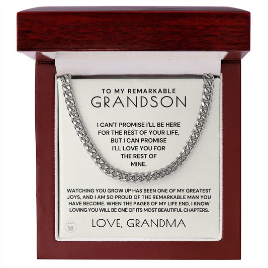 Grandson Gift from Grandma | Greatest Joys Cuban Link Chain 0616T3