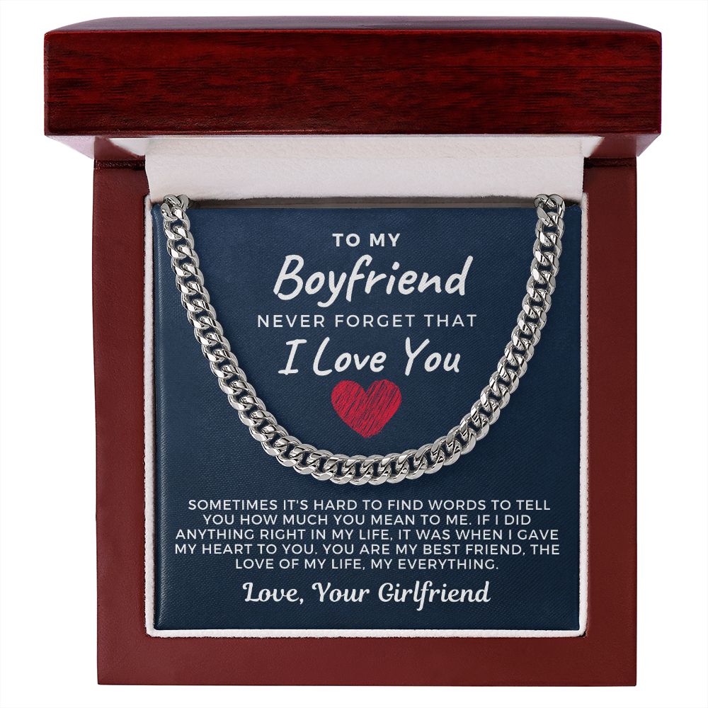 Gift For Boyfriend | Love Of My Life Cuban Link Chain 0770T11C