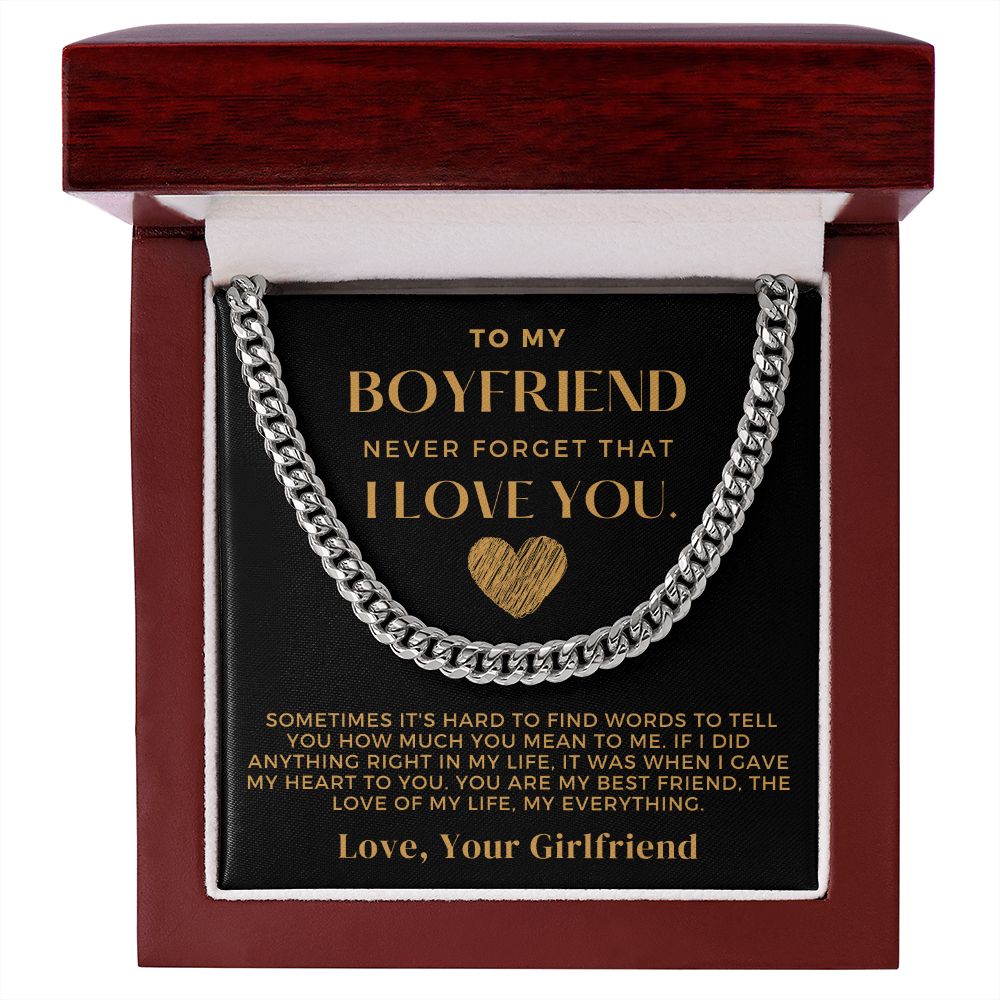 Gift For Boyfriend | Love Of My Life Cuban Link Chain 0770T6C
