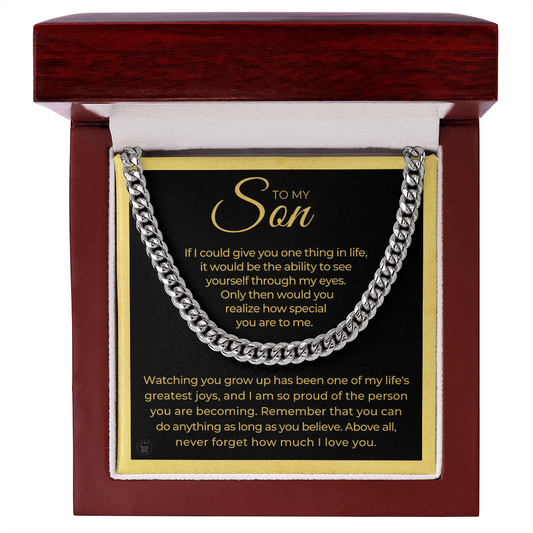Gift for Adult Son From Mom | Special Cuban Link Chain 0593T12