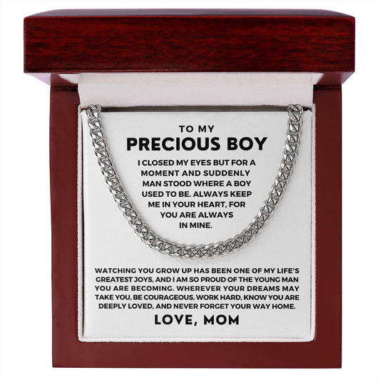 Gift for Adult Son From Mom | Your Way Home Cuban Link Chain 0597T2