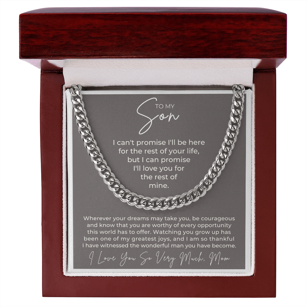 Gift for Adult Son From Mom | Greatest Joys Cuban Link Chain 0595T13