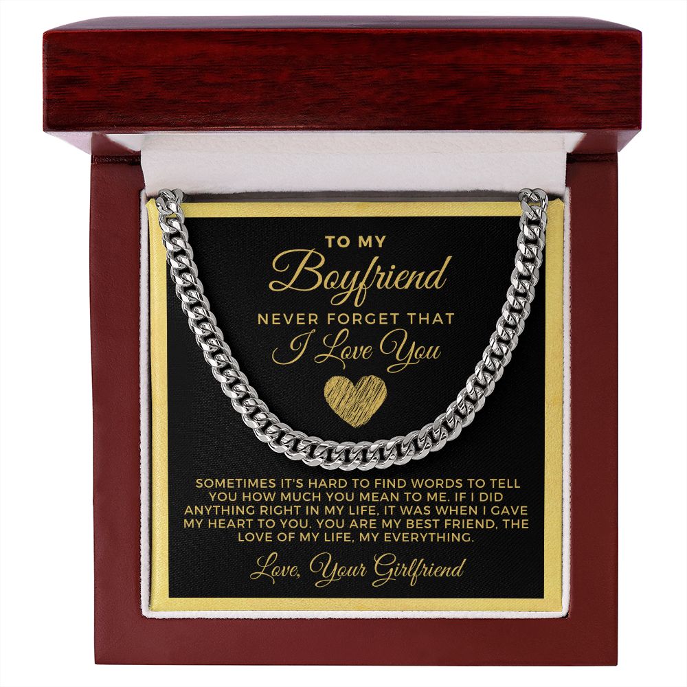 Gift For Boyfriend | Love Of My Life Cuban Link Chain 0770T7C