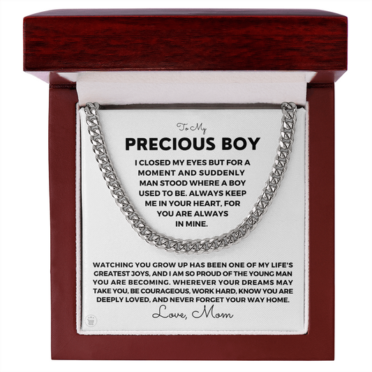 Gift for Adult Son From Mom | Your Way Home Cuban Link Chain 0597T3