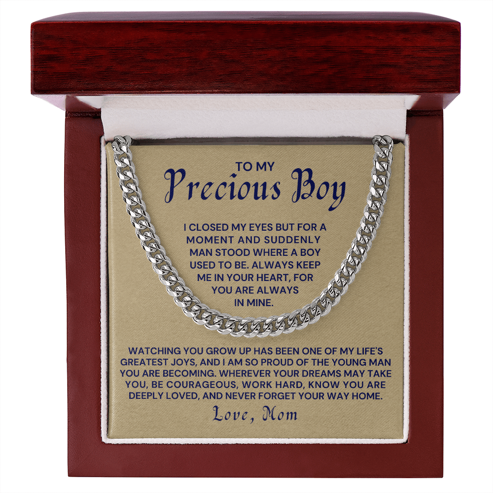 Gift for Adult Son From Mom | Your Way Home Cuban Link Chain 0597T9