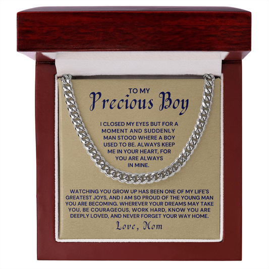 Gift for Adult Son From Mom | Your Way Home Cuban Link Chain 0597T9