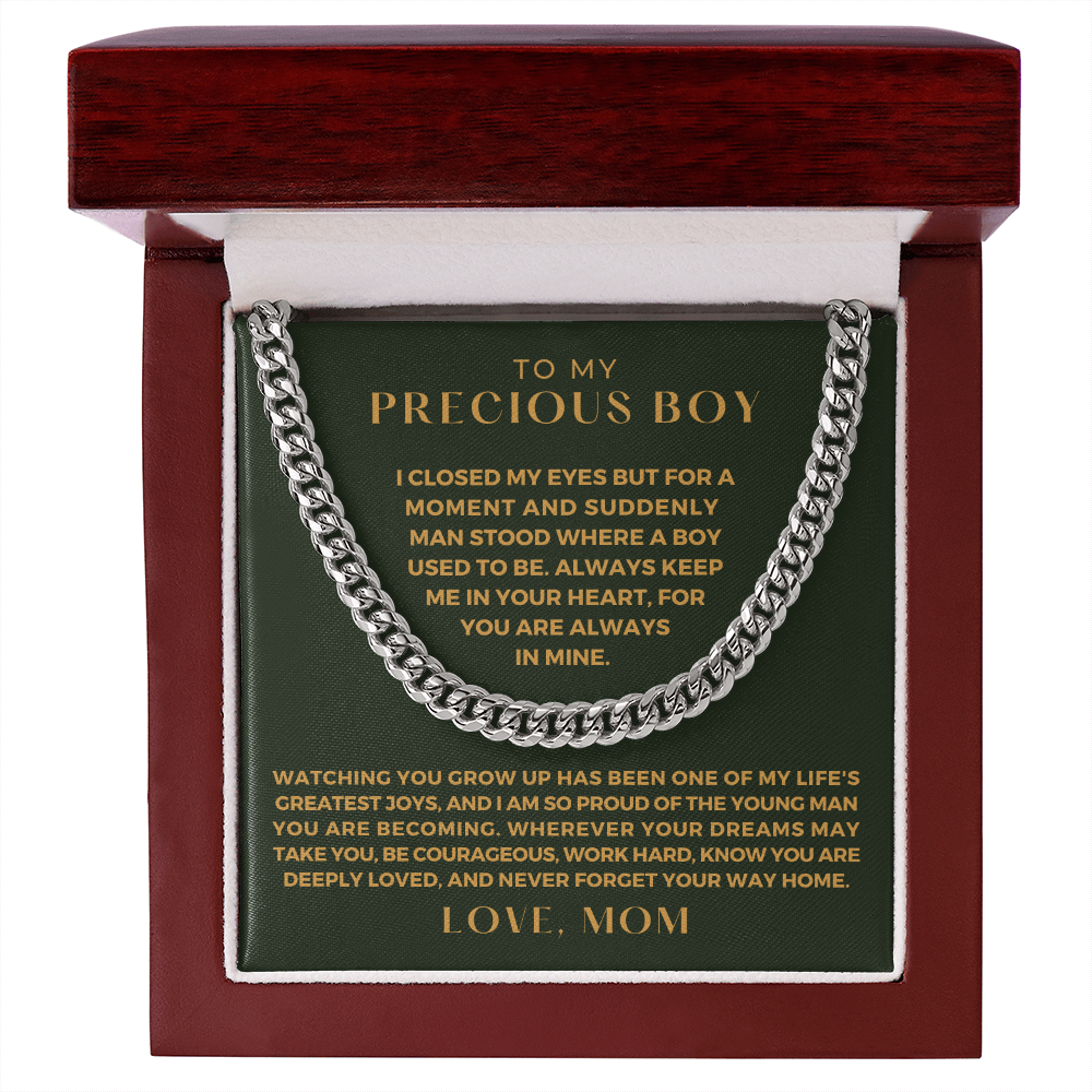 Gift for Adult Son From Mom | Your Way Home Cuban Link Chain 0597T14