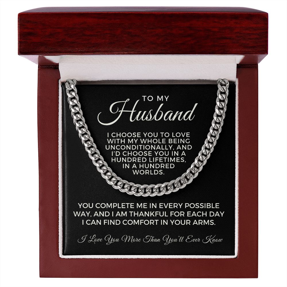 Gift For Husband | I Choose Cuban Link Chain 0695T6